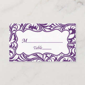 Cartes de Mariage violet blanc | Carte d'évaluatio