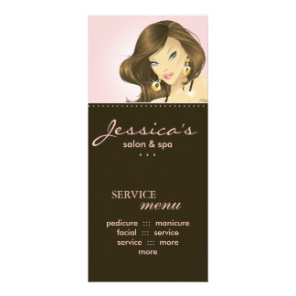 Cartes De Marketing Du Salon Jolie Femme Rose