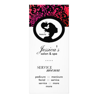 Cartes de marketing du salon Papillon Femme coloré
