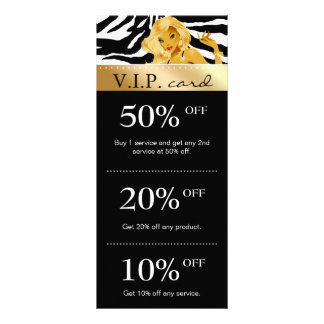 Cartes de marketing du salon Zebra Gold Blonde Tan