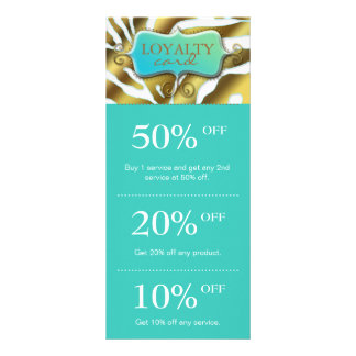Cartes de marketing Salon Blue Gold Zebra