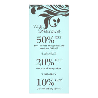 Cartes de marketing Salon Élégant Floral Blue Brow