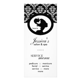Cartes de marketing Salon Papillon Femme Silhouett