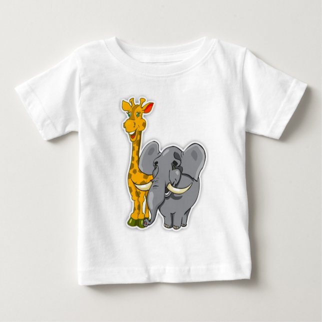 Cartes de matchs de T-shirt de bébé d'éléphant et (Devant)