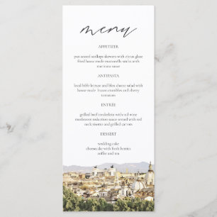 Cartes de menu de destination de voyage à Rome