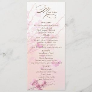 Cartes de menu Mariage Cherry Blossom/Sakura