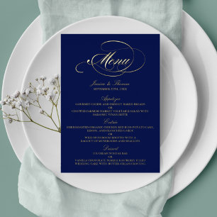 Cartes de menu Mariage habillées en huile réelle
