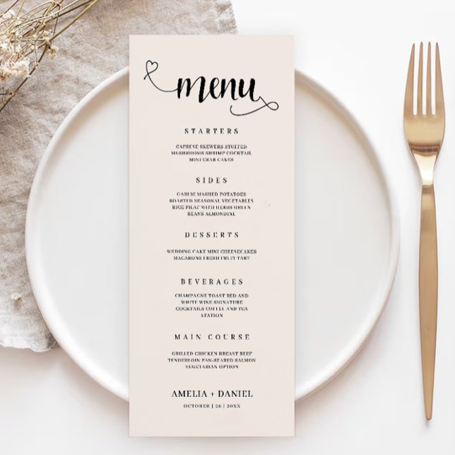 Cartes de menu Mariage Sage Boho Modèle (Sage Boho Wedding Menu Cards Template)