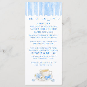 Cartes de menu pour Baby Shower garçon sur le thèm