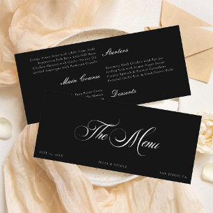 Cartes de menu pour invités de mariage en ivoire c