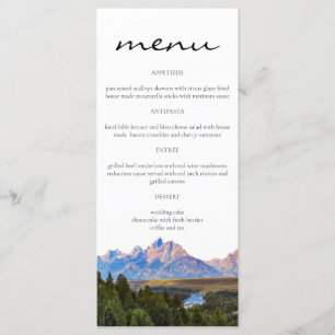 Cartes de menu Rustic Mountain