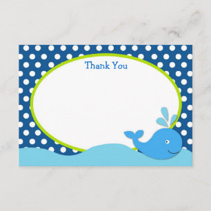 Cartes de Merci d'anniversaire de baleine