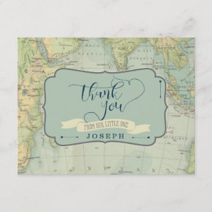 Cartes de Merci de baby shower d'aventure