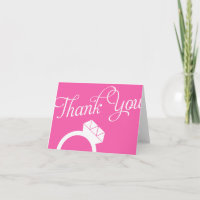 Cartes de Merci de bague de fiançailles