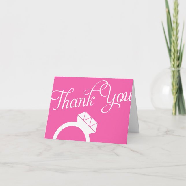 Cartes de Merci de bague de fiançailles (Devant)