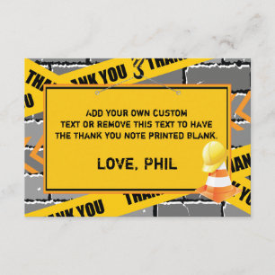 Cartes de Merci de construction