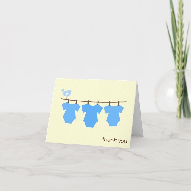 Cartes de Merci de corde à  linge (Devant)
