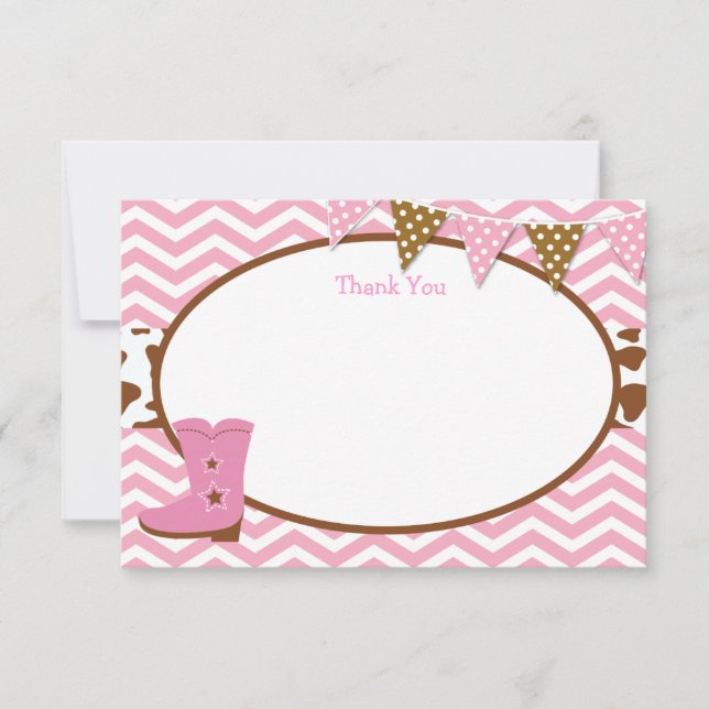 Cartes de Merci de cow-girl (Devant)