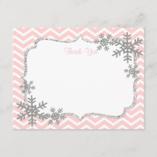 Cartes de Merci de flocon de neige