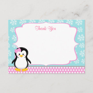 Cartes de Merci de flocon de neige d'hiver de