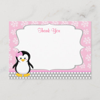 Cartes de Merci de flocon de neige d'hiver de