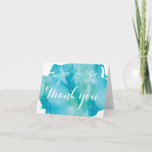 Cartes de Merci de mariage d'étoiles de mer
