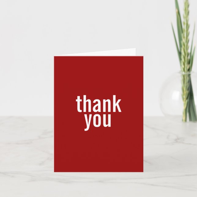 Cartes de Merci de Mitzvah de barre {rouges} (Devant)