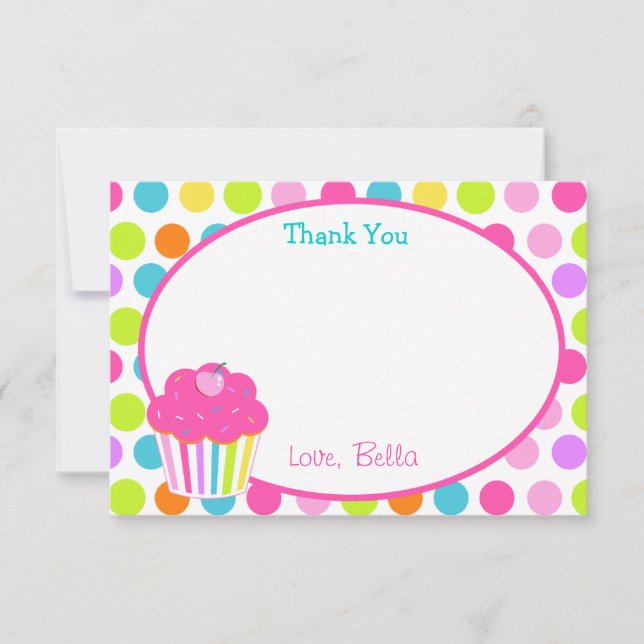 Cartes de Merci de petit gâteau (Devant)