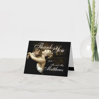 Cartes de Merci de photo de mariage d'affaire de