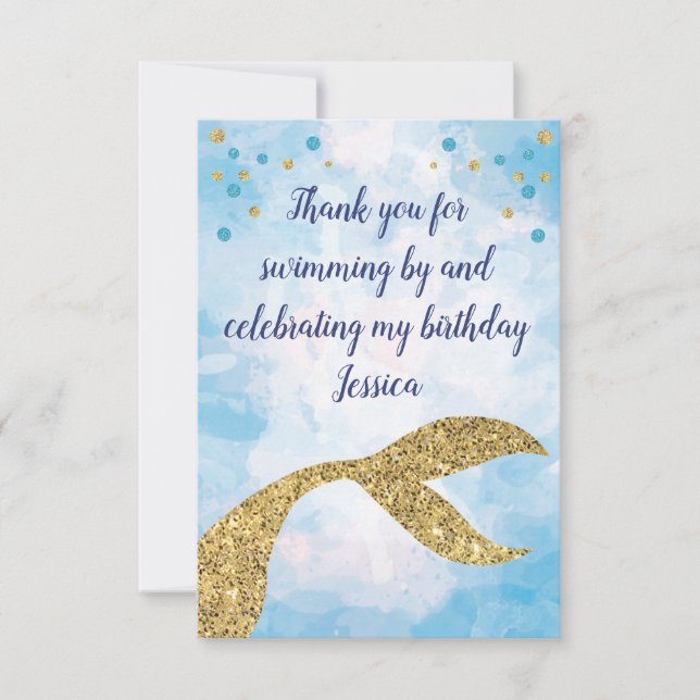 Cartes de Merci de sirène (Devant)