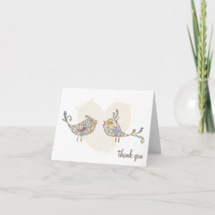 Cartes de Merci d'inséparables