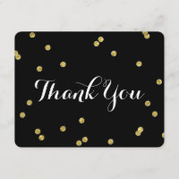 Cartes de Merci du noir | de parties scintillantes