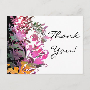 Cartes de Merci Enchantant Fleurs