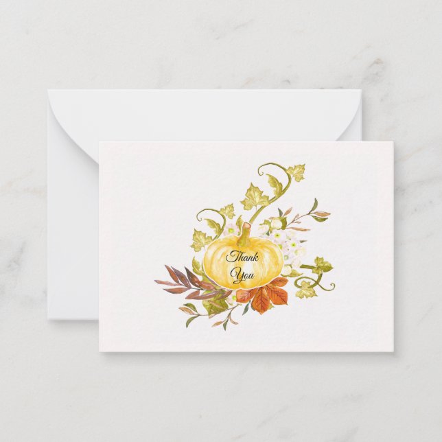 Cartes de Merci Flower citrouille (Devant)
