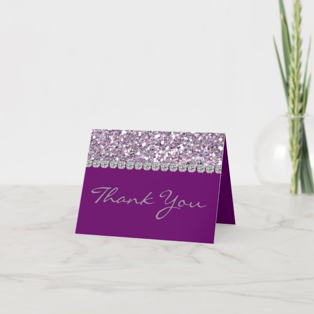 Cartes de Merci pour toute occasion Bling (Devant)