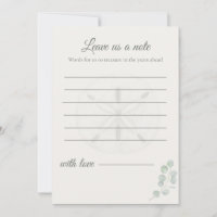 Cartes de message de mariage Dollar de sable |