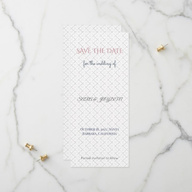 Cartes de mise en réserve de la date | Idées de ph (Devant/Arrière en situation)