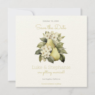 Cartes de mise en vente Brown & Green Pear Squared