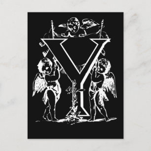 Cartes de monogramme noir et blanc