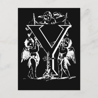 Cartes de monogramme noir et blanc