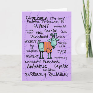 cartes de mot de zodiaque - Capricorne