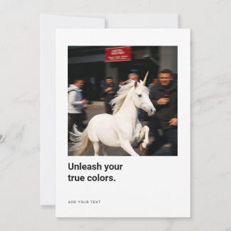 Cartes de motivation photo de licorne pour les cré