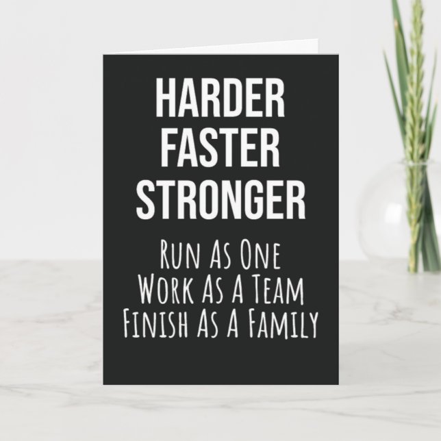 Cartes de motivation pour équipe de course Coureur (Devant)