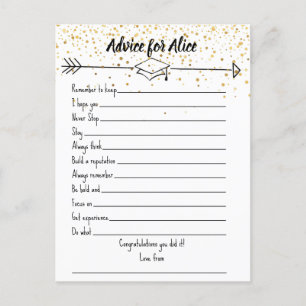 Cartes de mots de sagesse pour diplômé