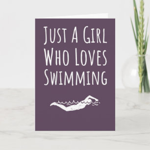 Cartes de natation roses mignonnes pour bébé fille