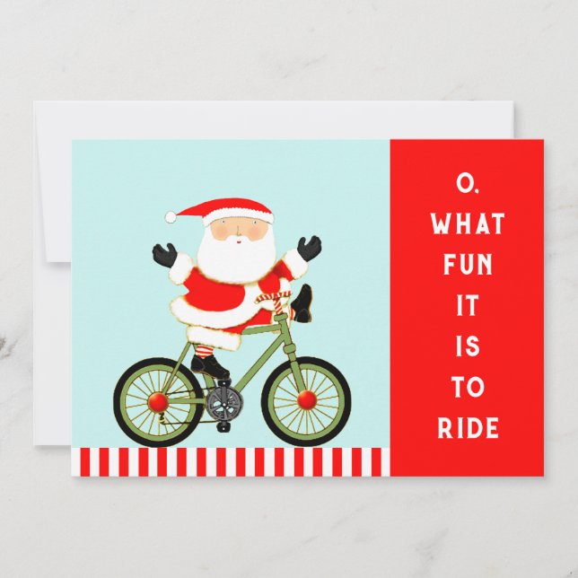 Cartes de Noël à vélo (Devant)