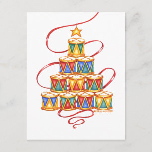 Cartes de Noël Arbre de tambours