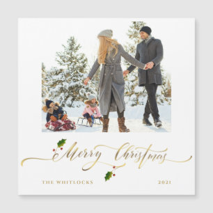 Cartes de Noël aux Baies à l'Aquarelle Joyeux Noël