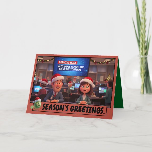 Cartes de Noël avec un slogan drôle sur un thème G (Devant)