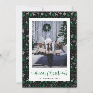 Cartes de Noël Black Green Ugly Sweat